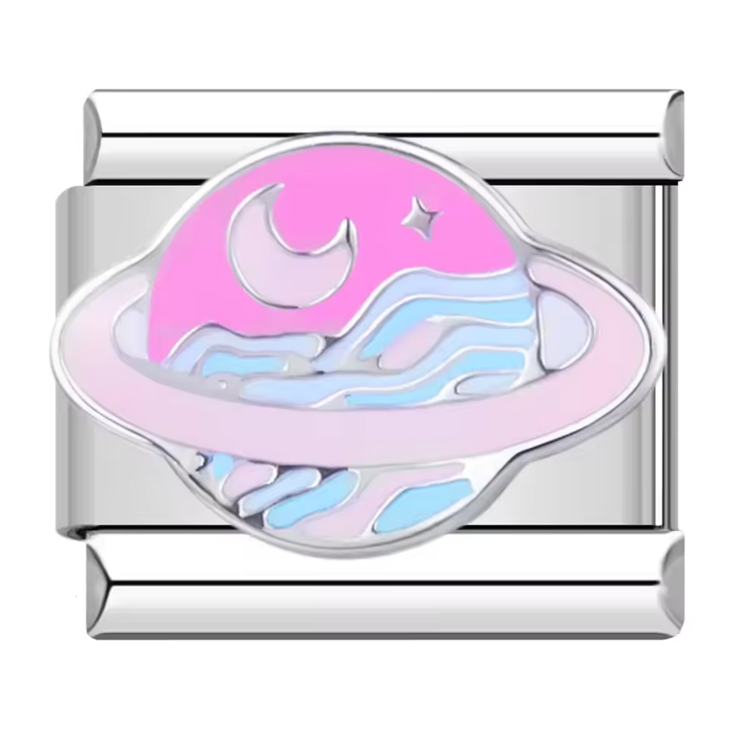Charm Italien – Pendentif Saturne Rose