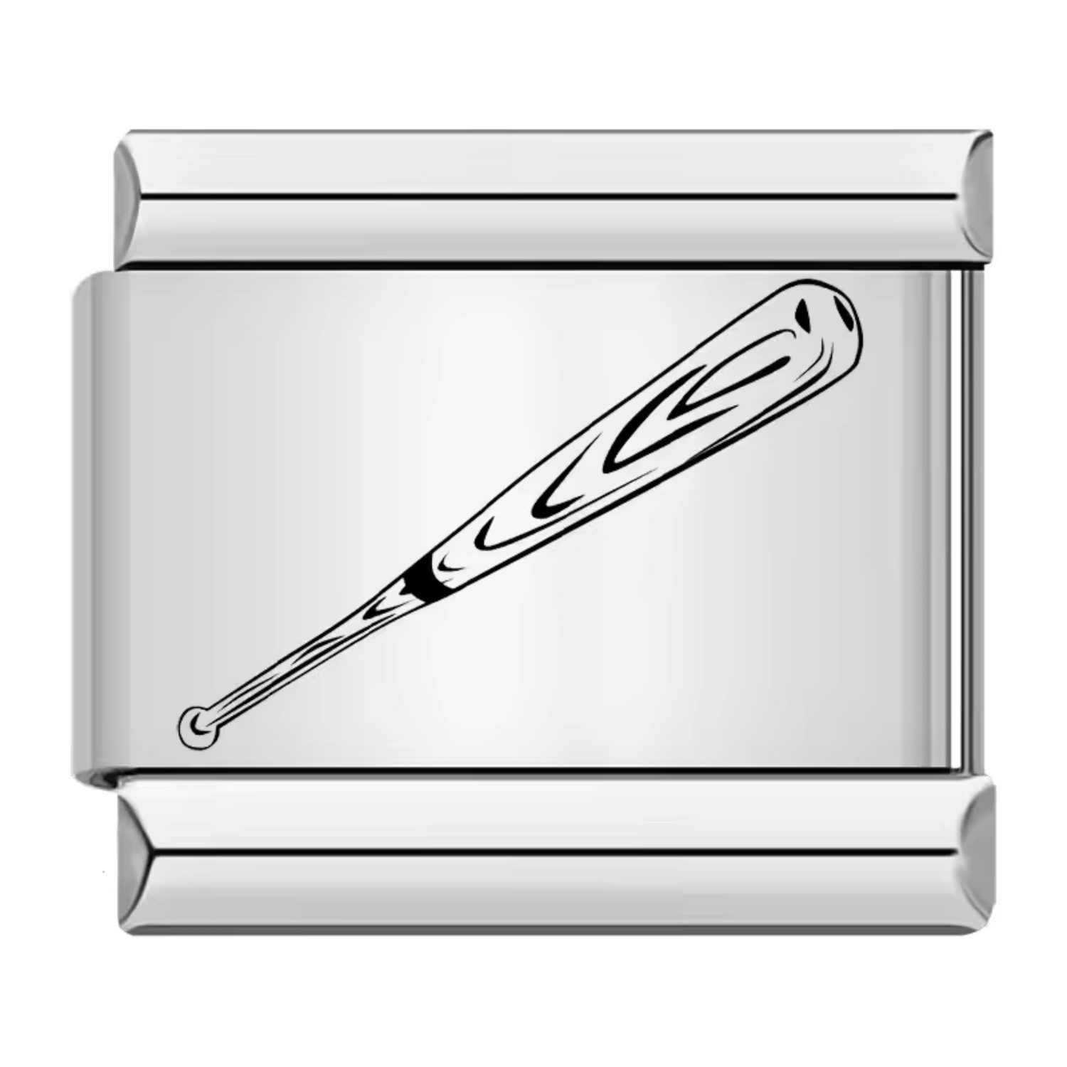 Charm Italien Argenté – Batte de Baseball