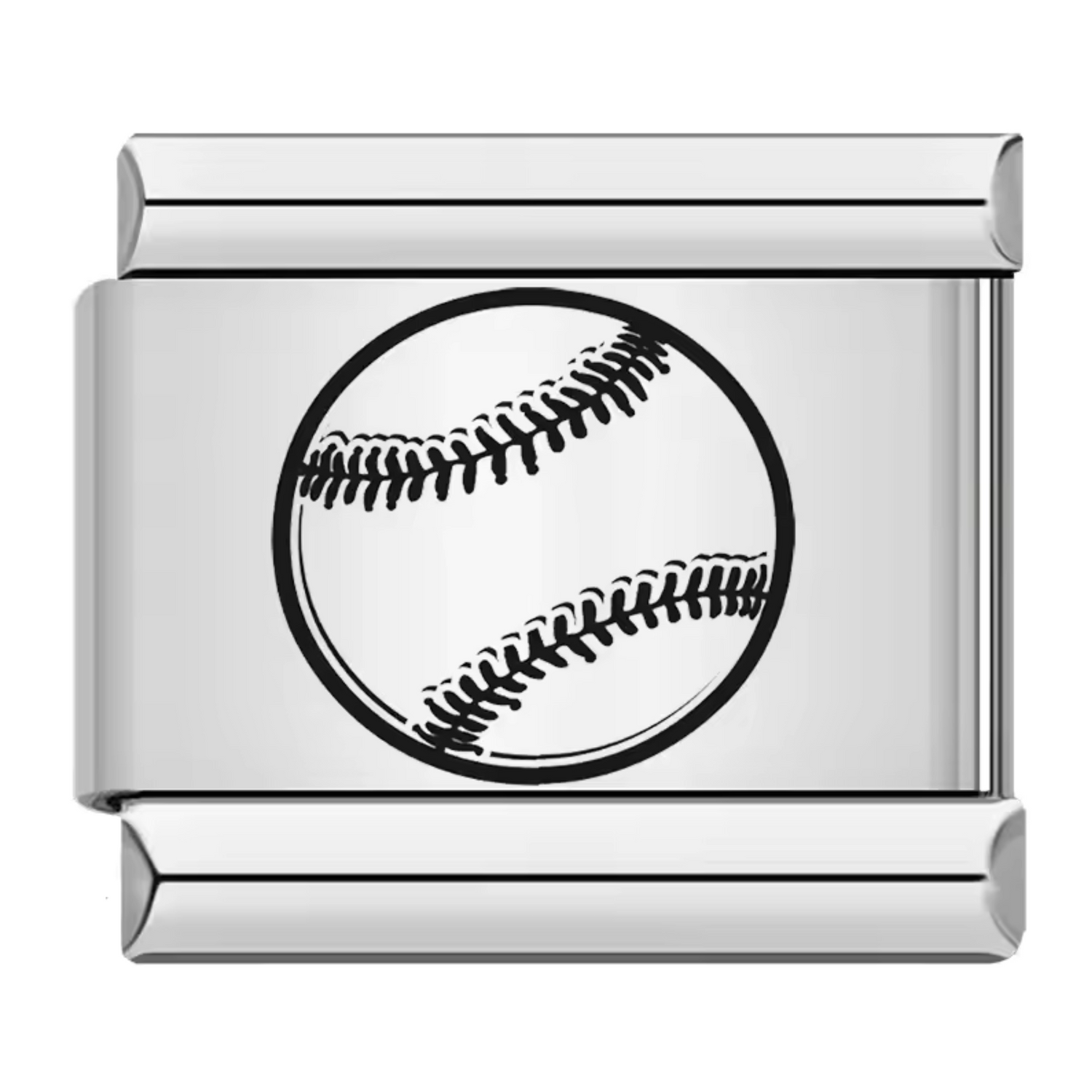 Charm Italien Argenté – Balle de Baseball