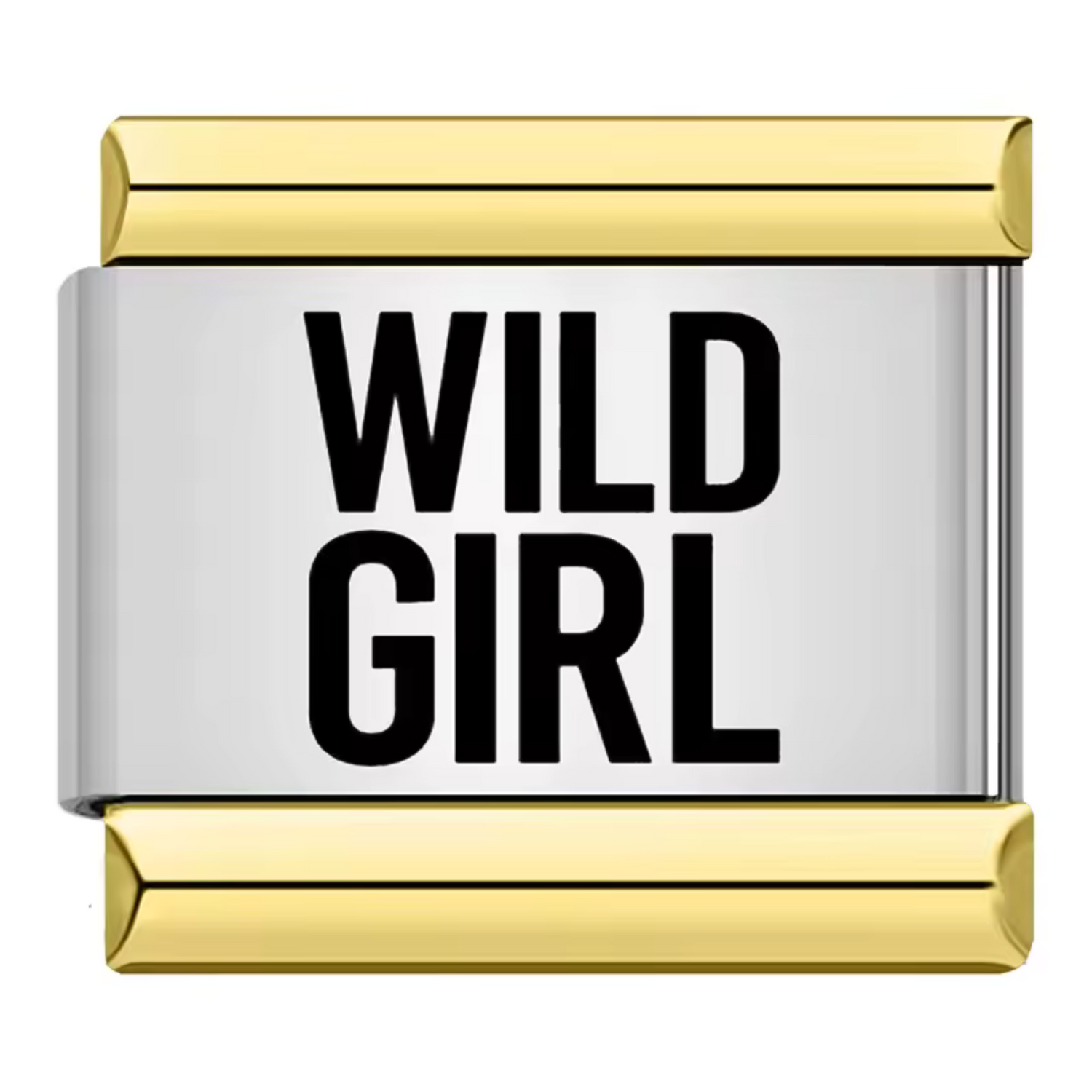 Charm Italien Argenté et Doré – “Wild Girl”