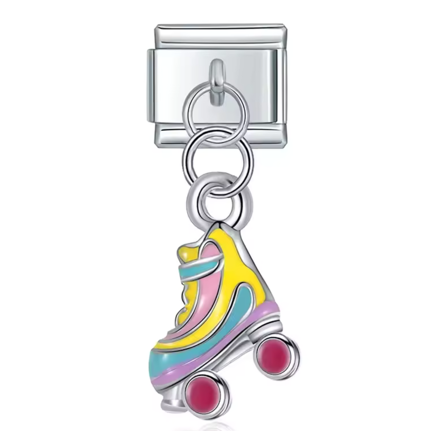 Charm Italien Pendentif Argenté – Patin à Roulettes