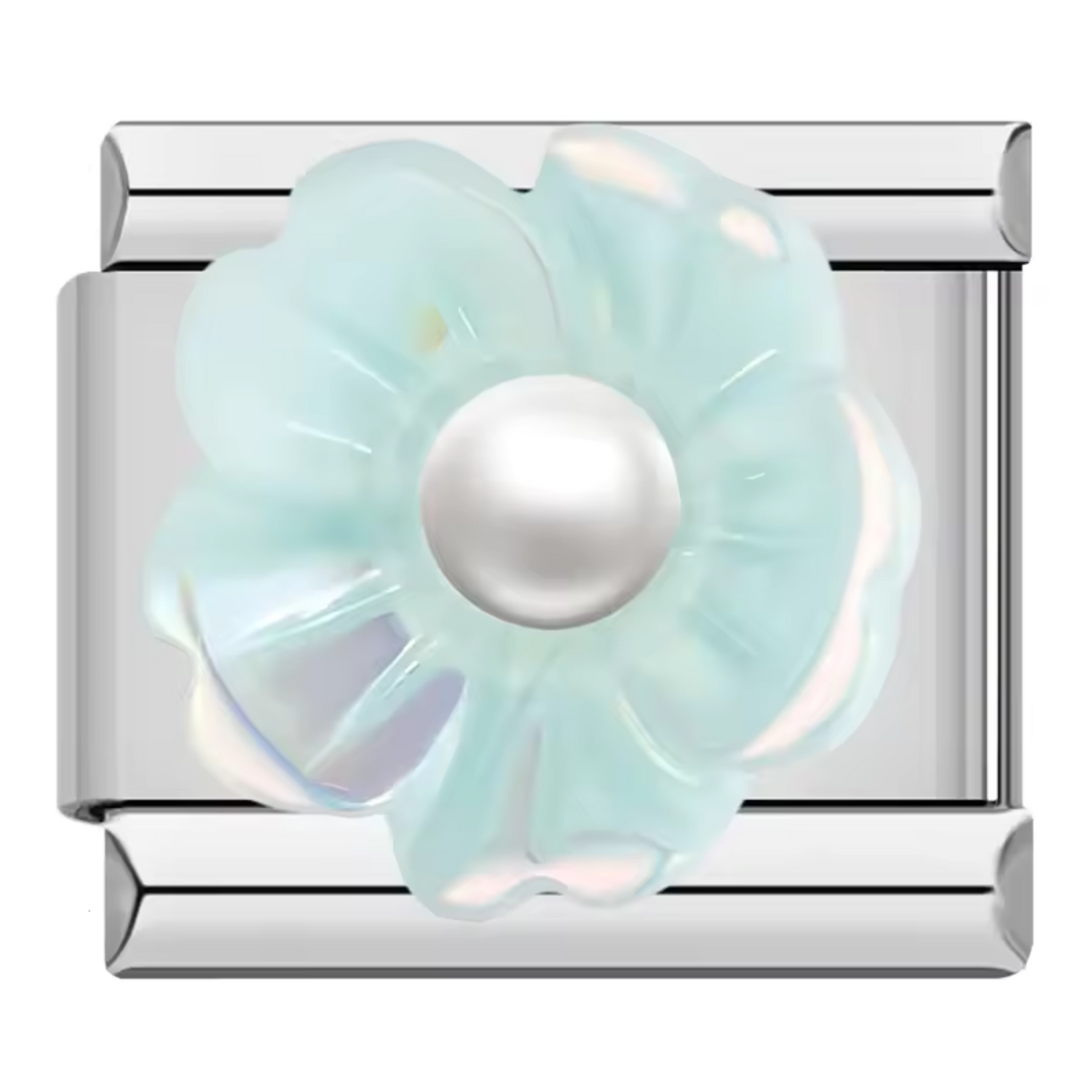 Charm Italien – Argenté Fleur (Plusieurs Couleurs Disponibles)