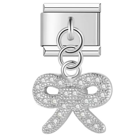 Charm Italien Pendentif couleur Or Rose, Argenté ou Doré – Noeud