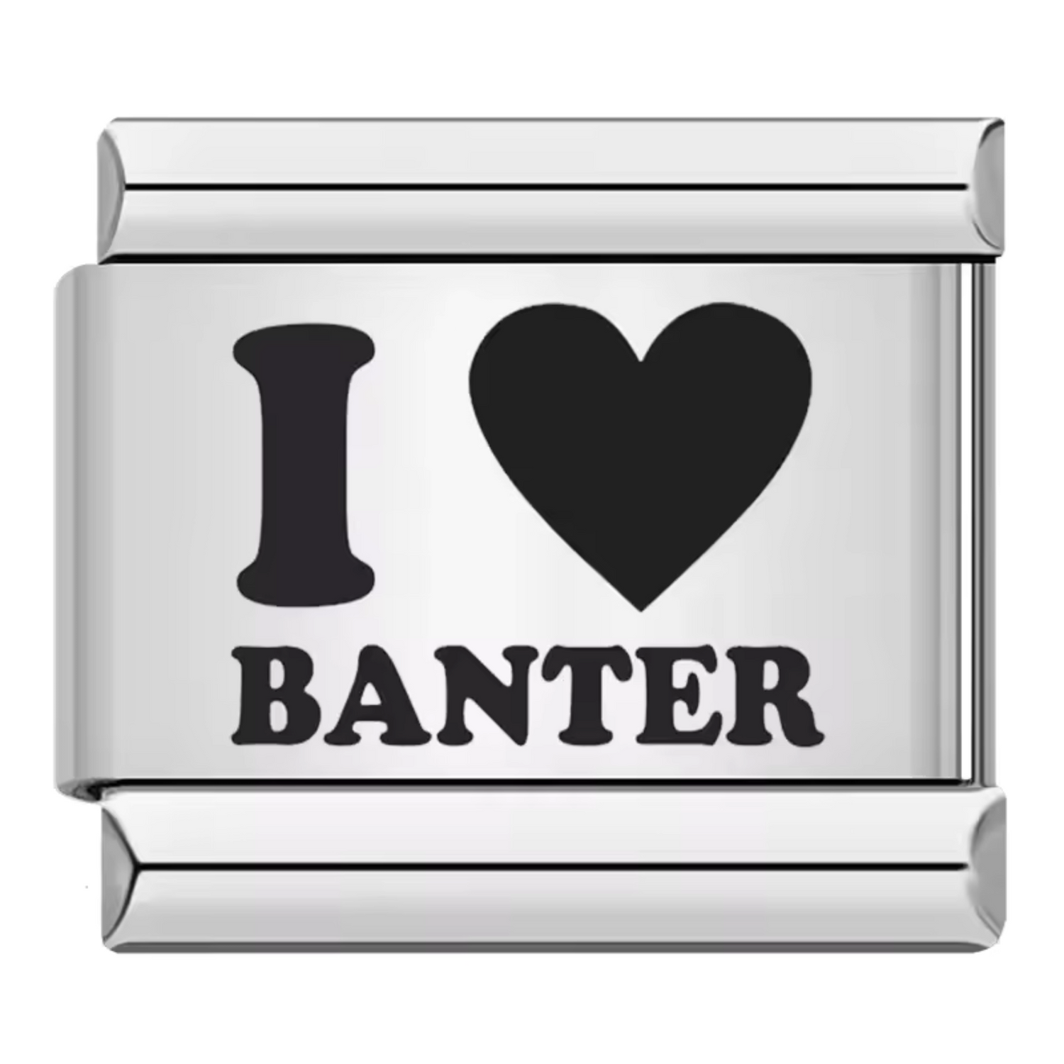 Charm Italien Argenté – “I Love Banter”