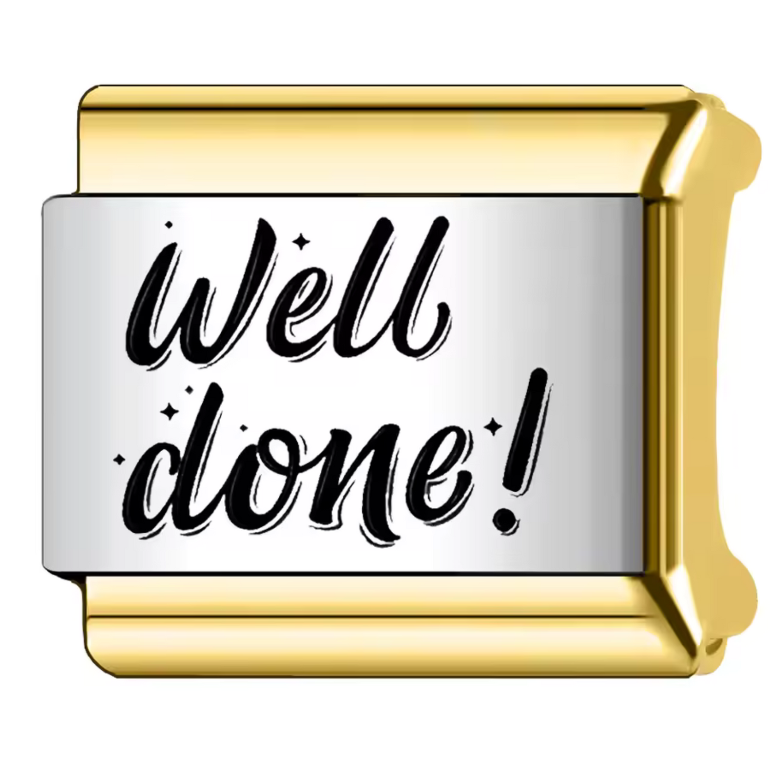 Charm Italien Argenté et Doré – “Well done !”