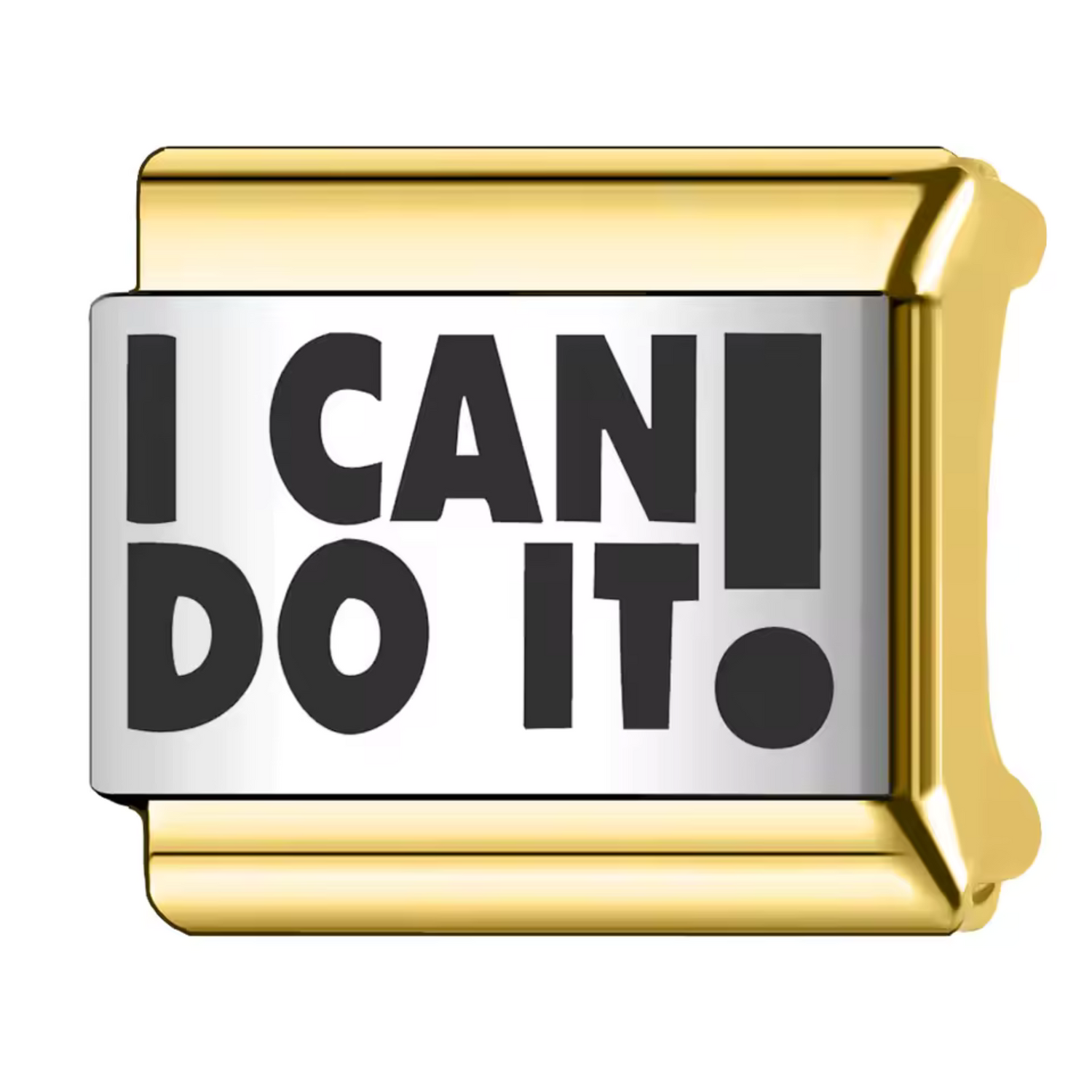 Charm Italien Argenté et Doré – “I can do it !”