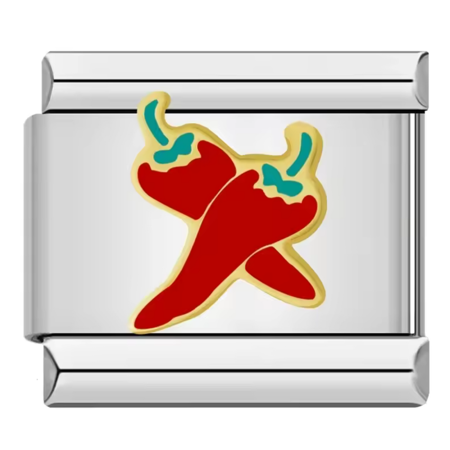 Charm Italien – Piment Rouge en Argenté ou Doré