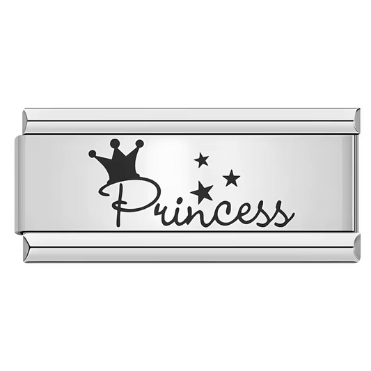 Charm Italien Long Argenté – Princess