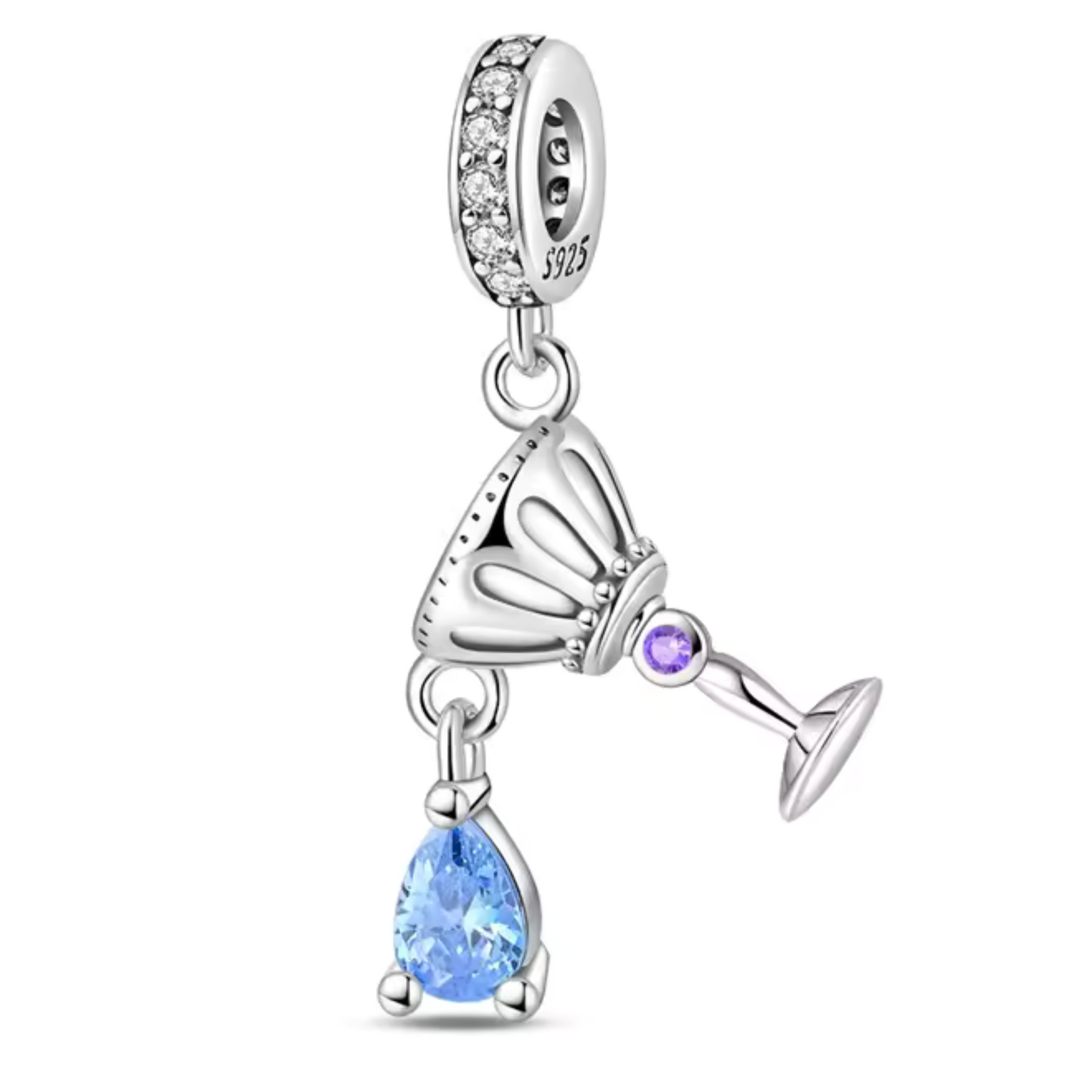 Charm Goutte Élégante – Verre et Goutte Délicate