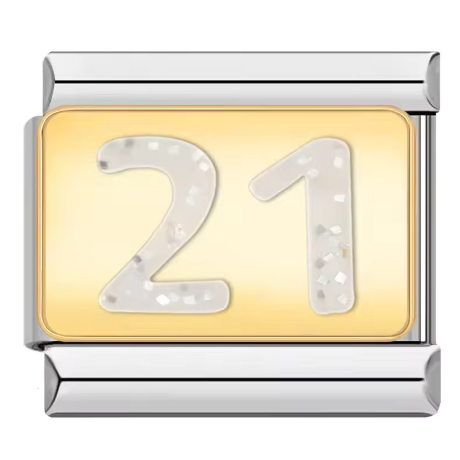 Charm Italien Argenté – Chiffre 21
