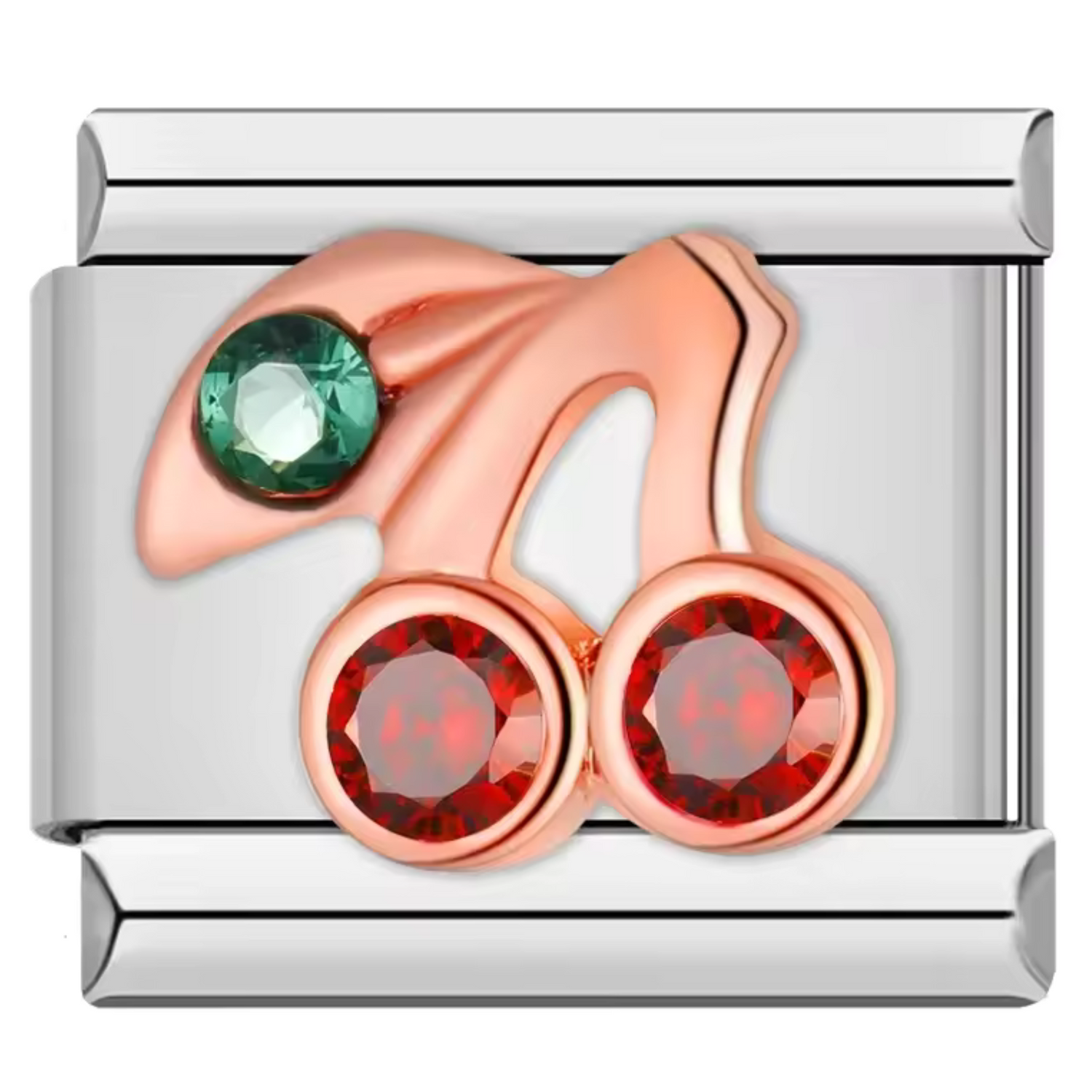 Charm Italien – Cerise Délicate en Argenté ou Doré