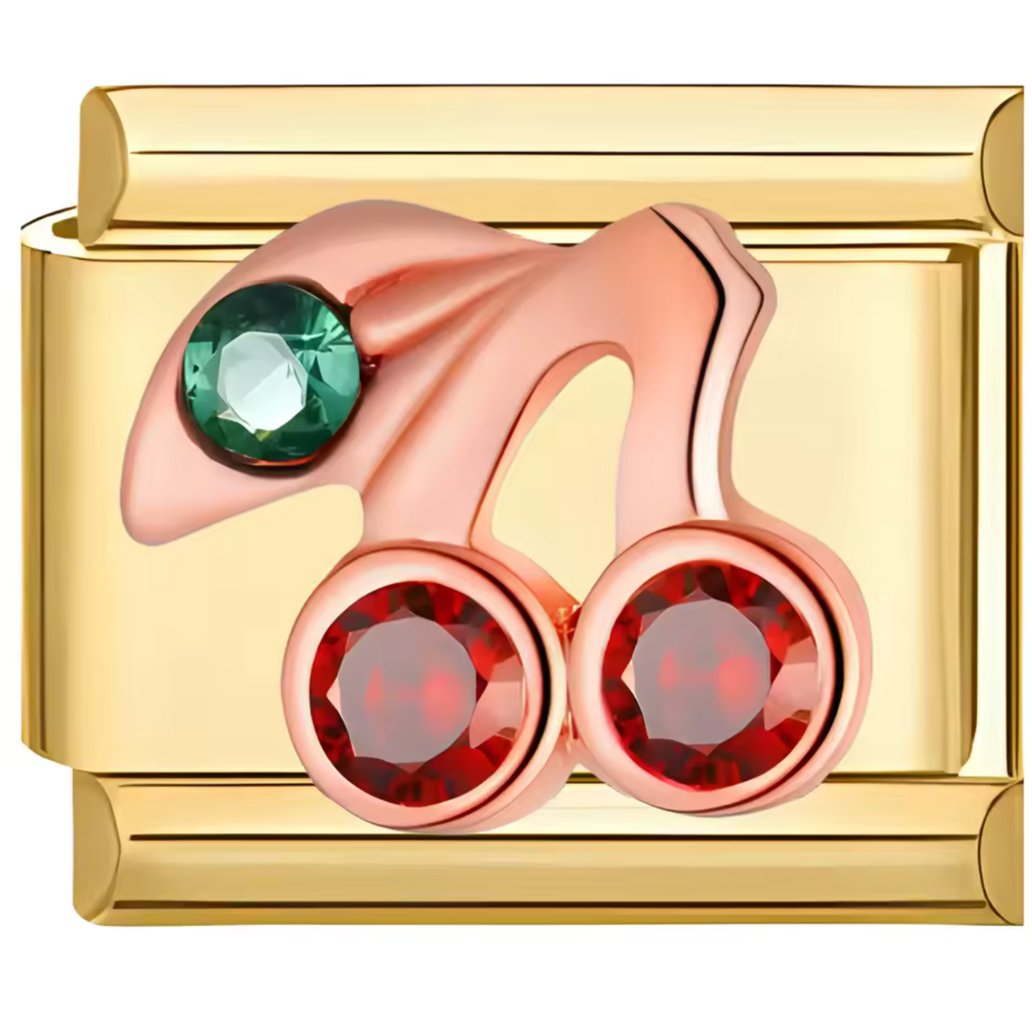 Charm Italien – Cerise Délicate en Argenté ou Doré