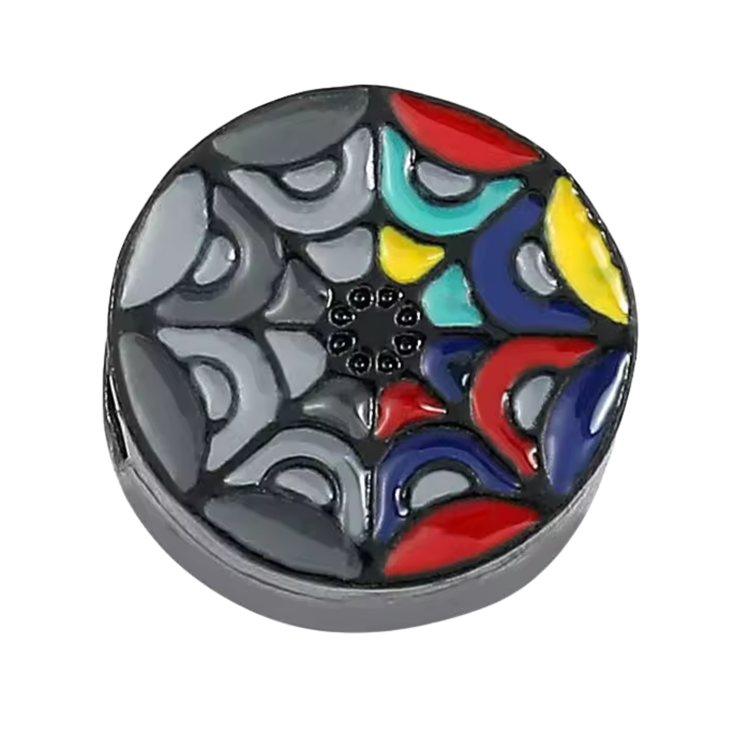 Charm Vitrail de la Chambre de Mercredi et Enid – Dualité Chromatique et Harmonie Contrastée