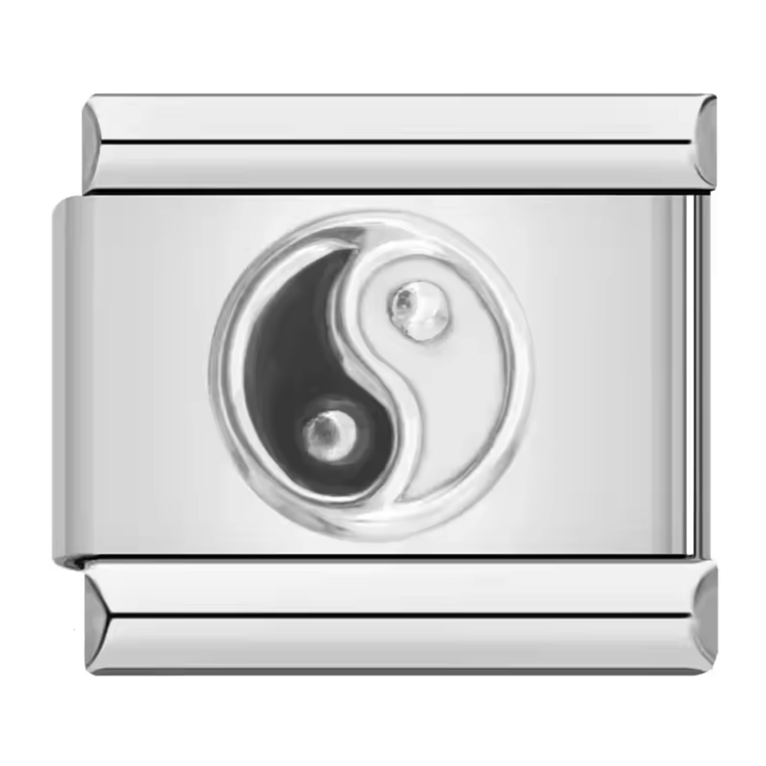 Charm Italien – Symbole Yin et Yang Argenté