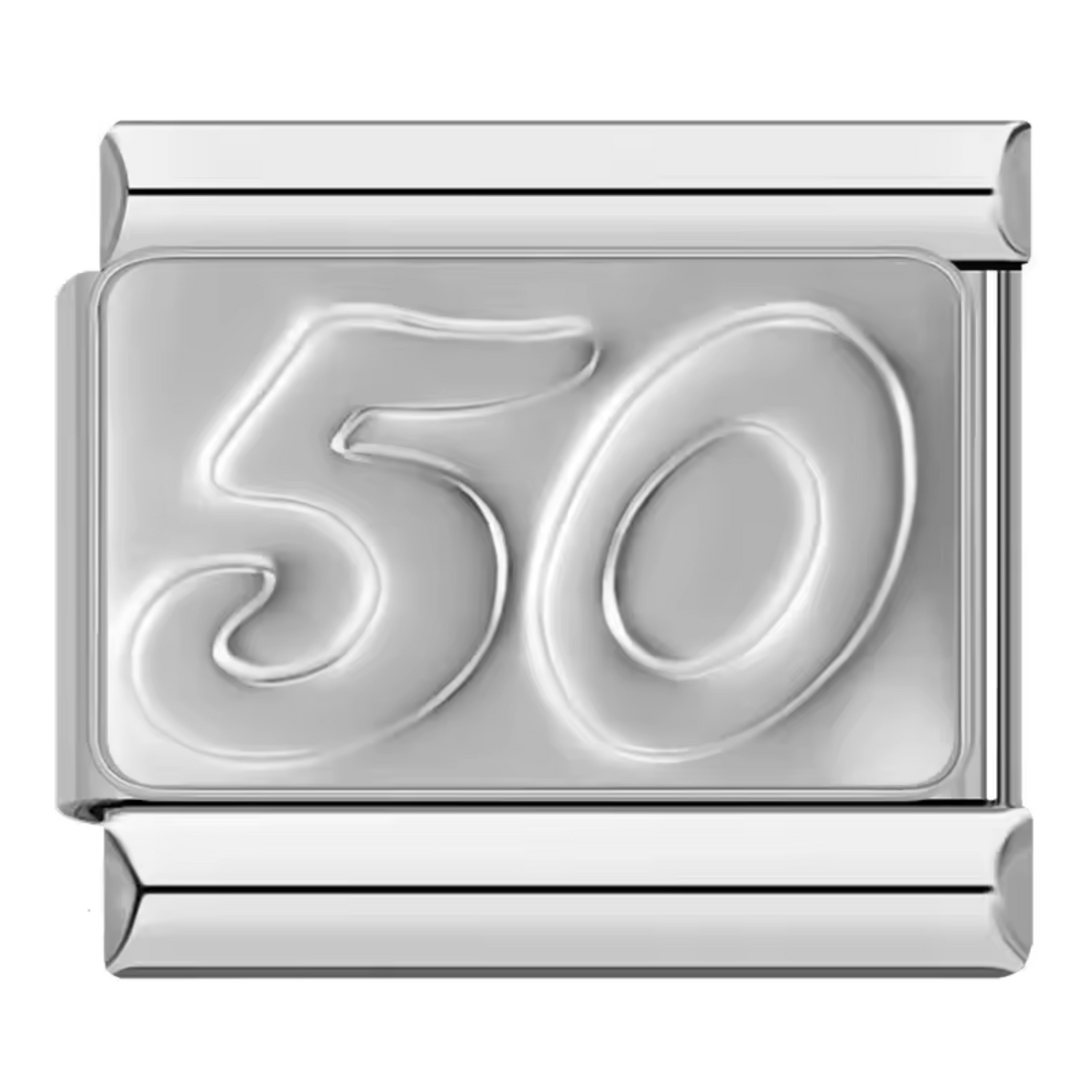 Charm Italien Argenté – Chiffre 50