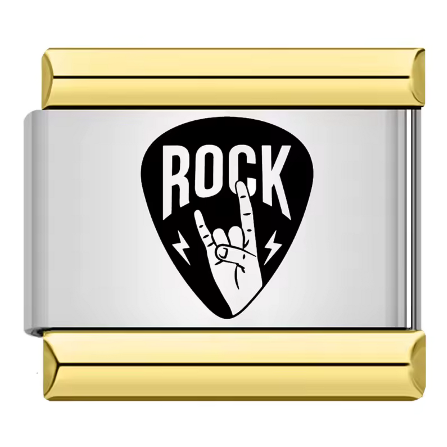 Charm Italien – Motif “ROCK” Doré
