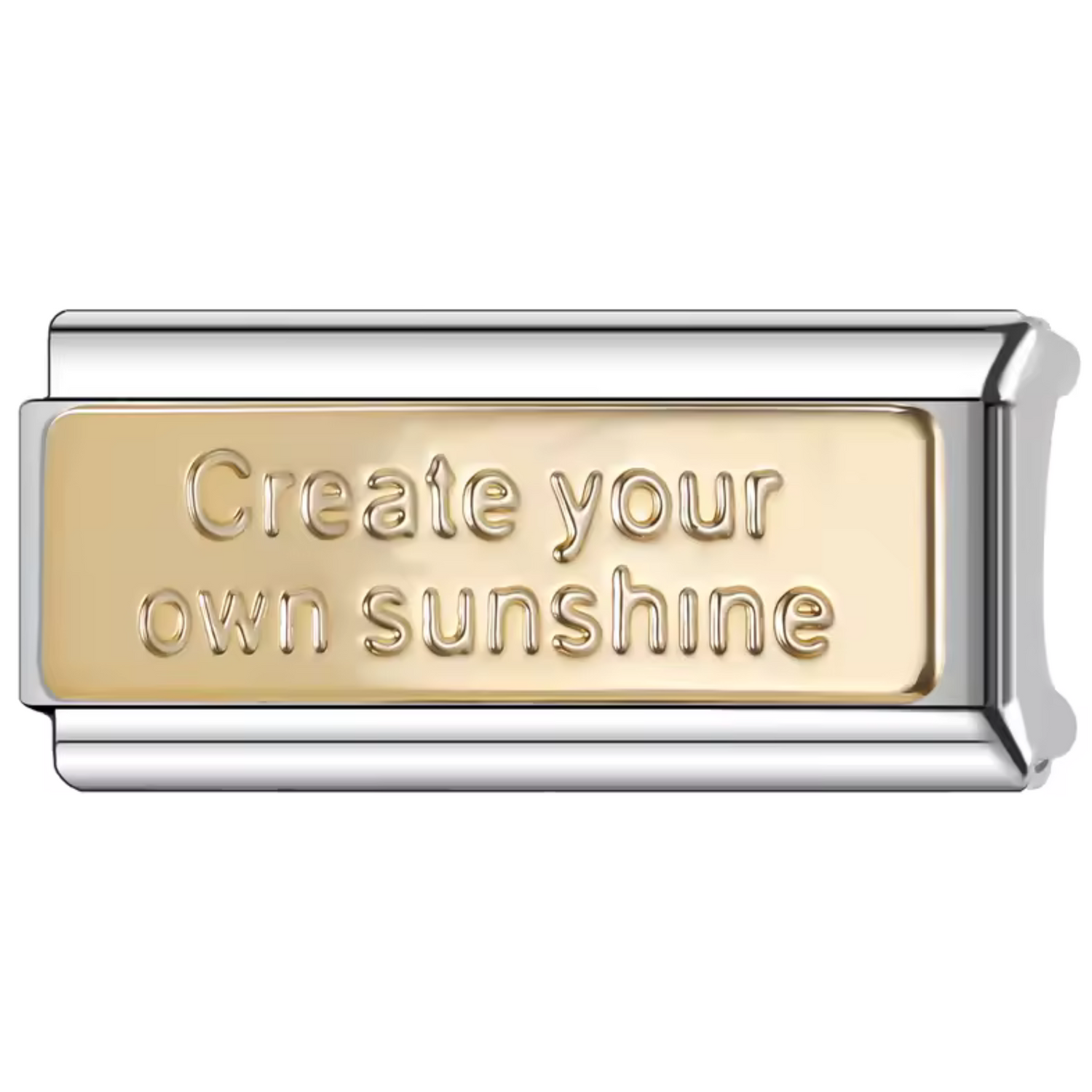 Charm Italien Argenté et Doré – “Create your own sunshine”