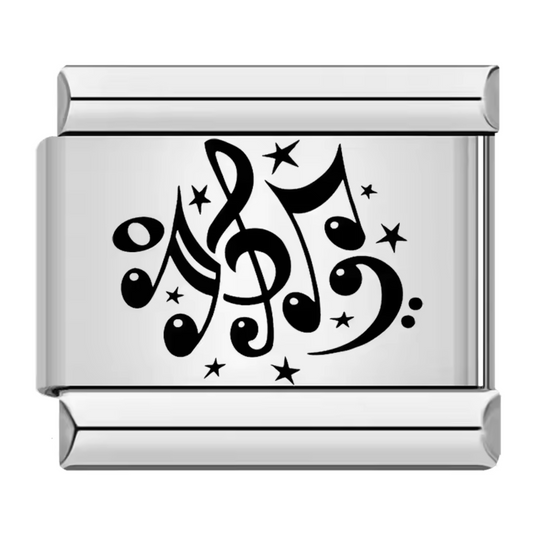 Charm Italien Argenté – Note de Musique