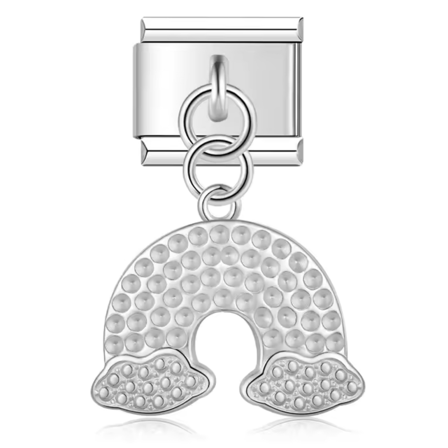 Charm Italien – Pendentif Arc-en-Ciel Argenté
