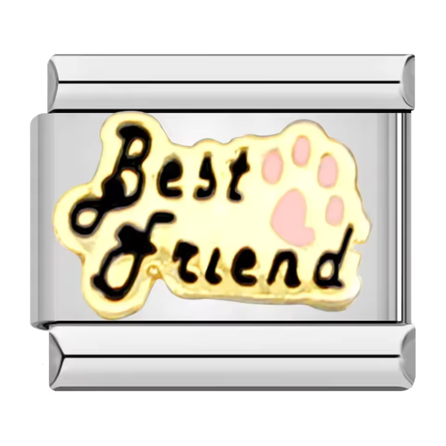 Charm Italien Argenté – “Best Friend” avec Patte