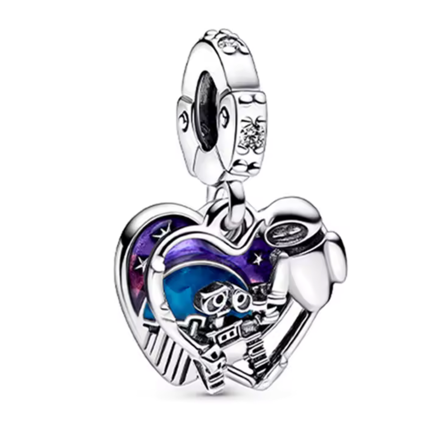 Charm Pendentif - Wall-E et EVE Cœur | Disney