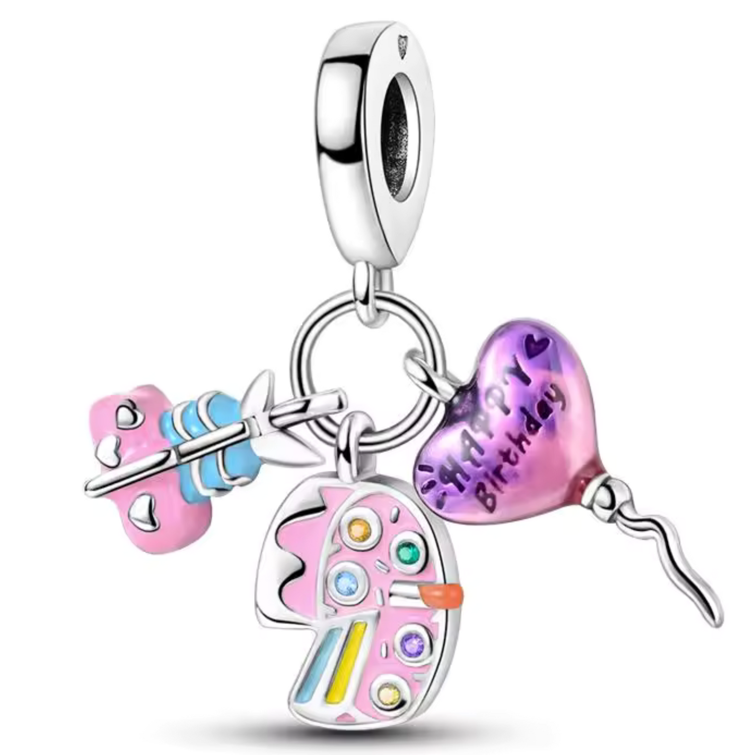 Charm "Happy Birthday" avec un Cadeau