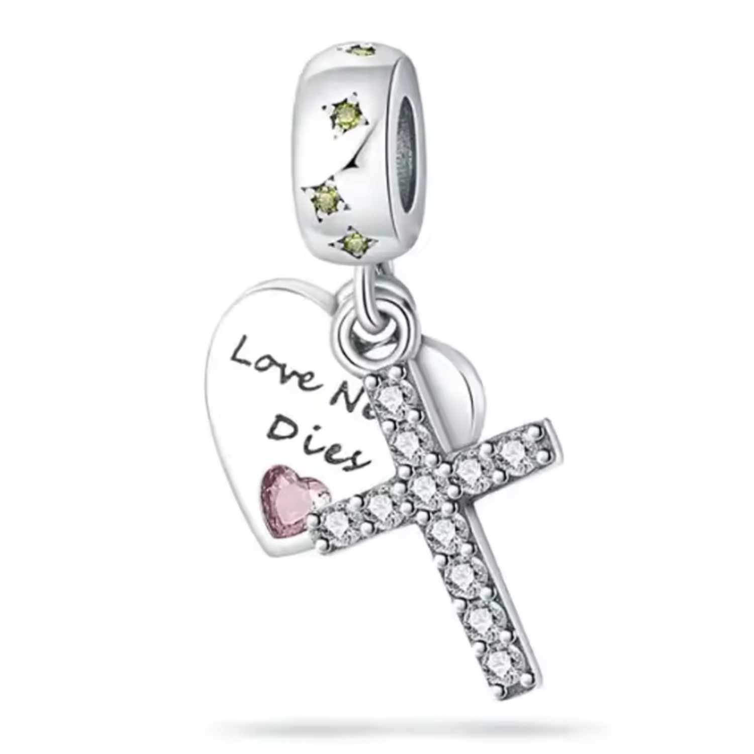 Charm Croix avec un Cœur
