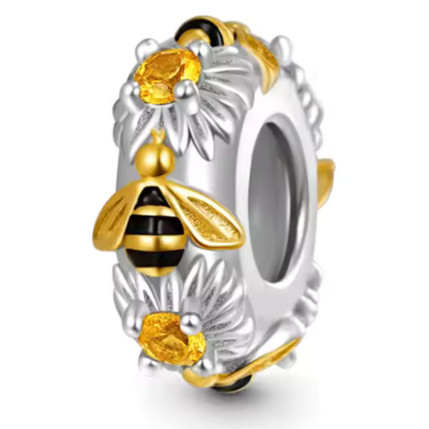 Charm - Fleurs de Marguerite et Abeille
