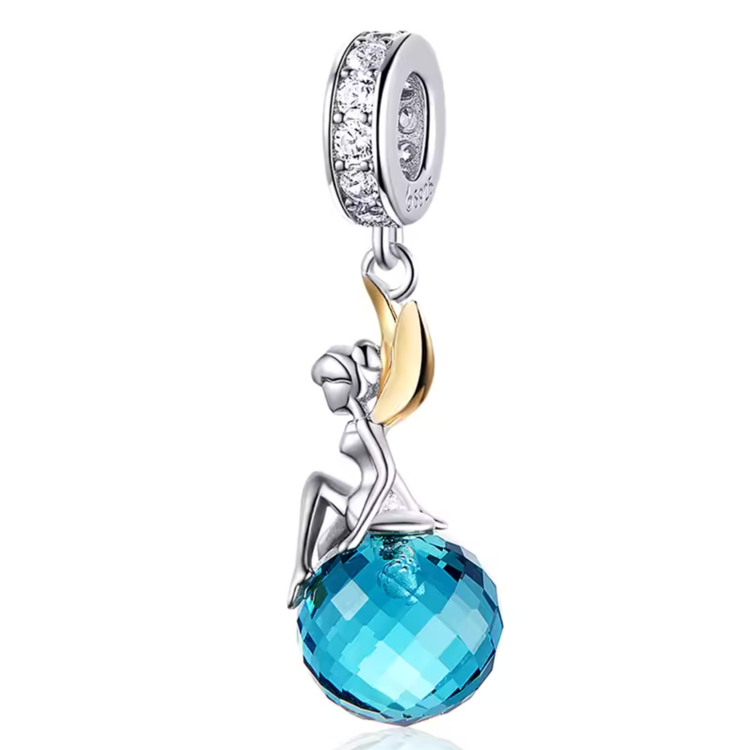 Charm Fée sur Perle Bleue – Magie et Douceur
