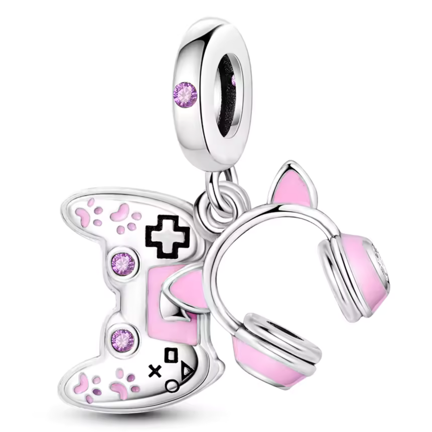 Charm Casque et Manette de Jeux Vidéos