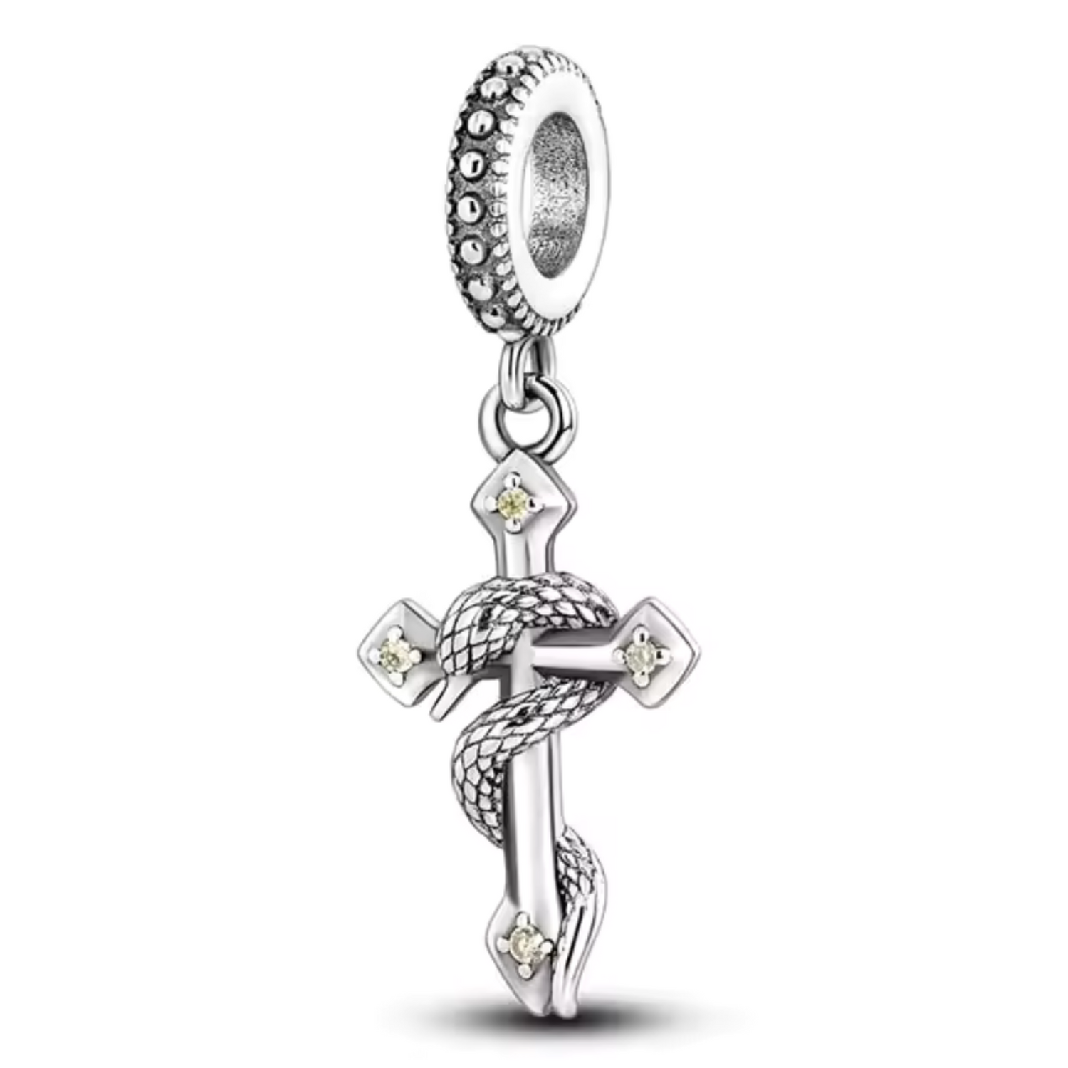 Charm Croix avec Serpent