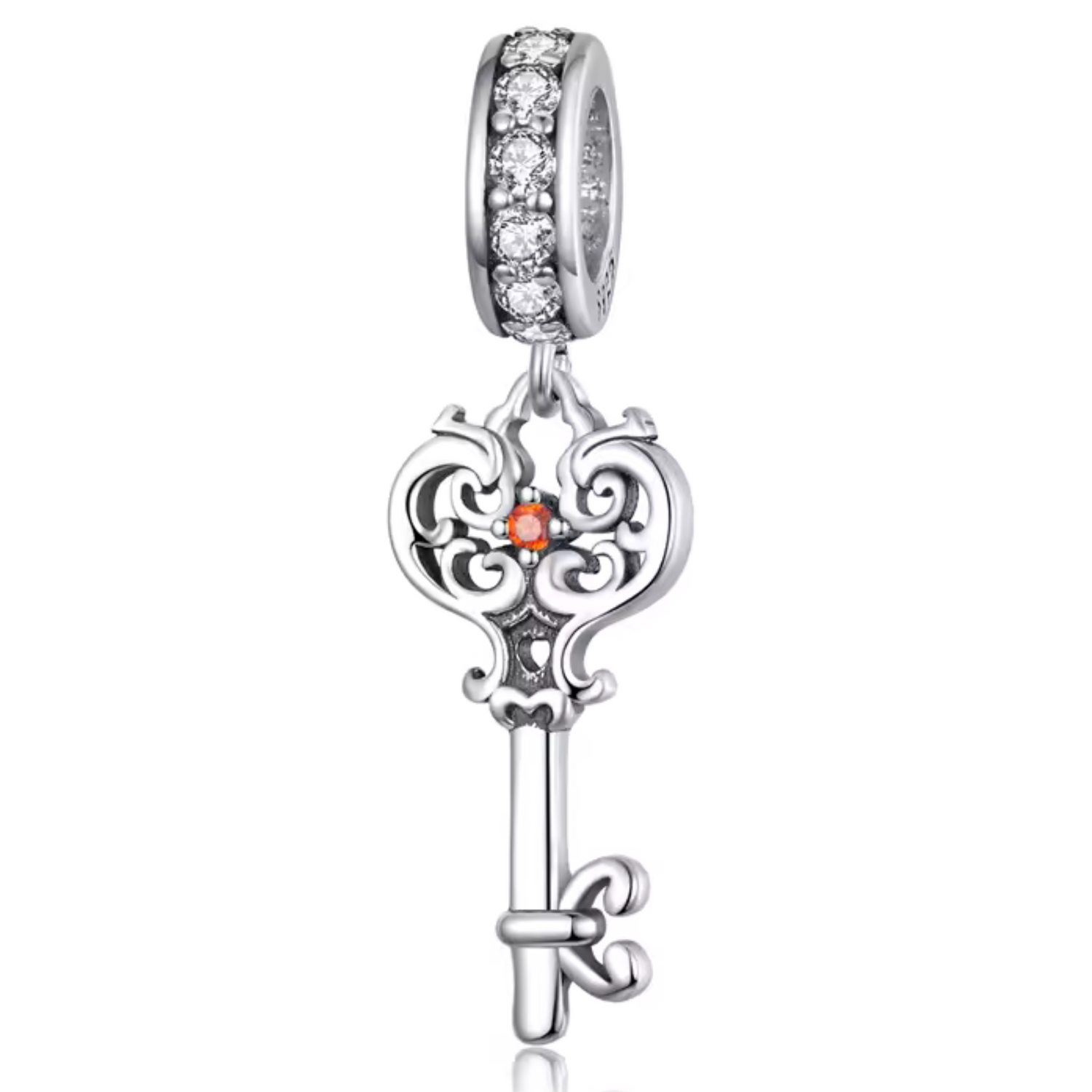 Charm Pendentif - Clé Argentée