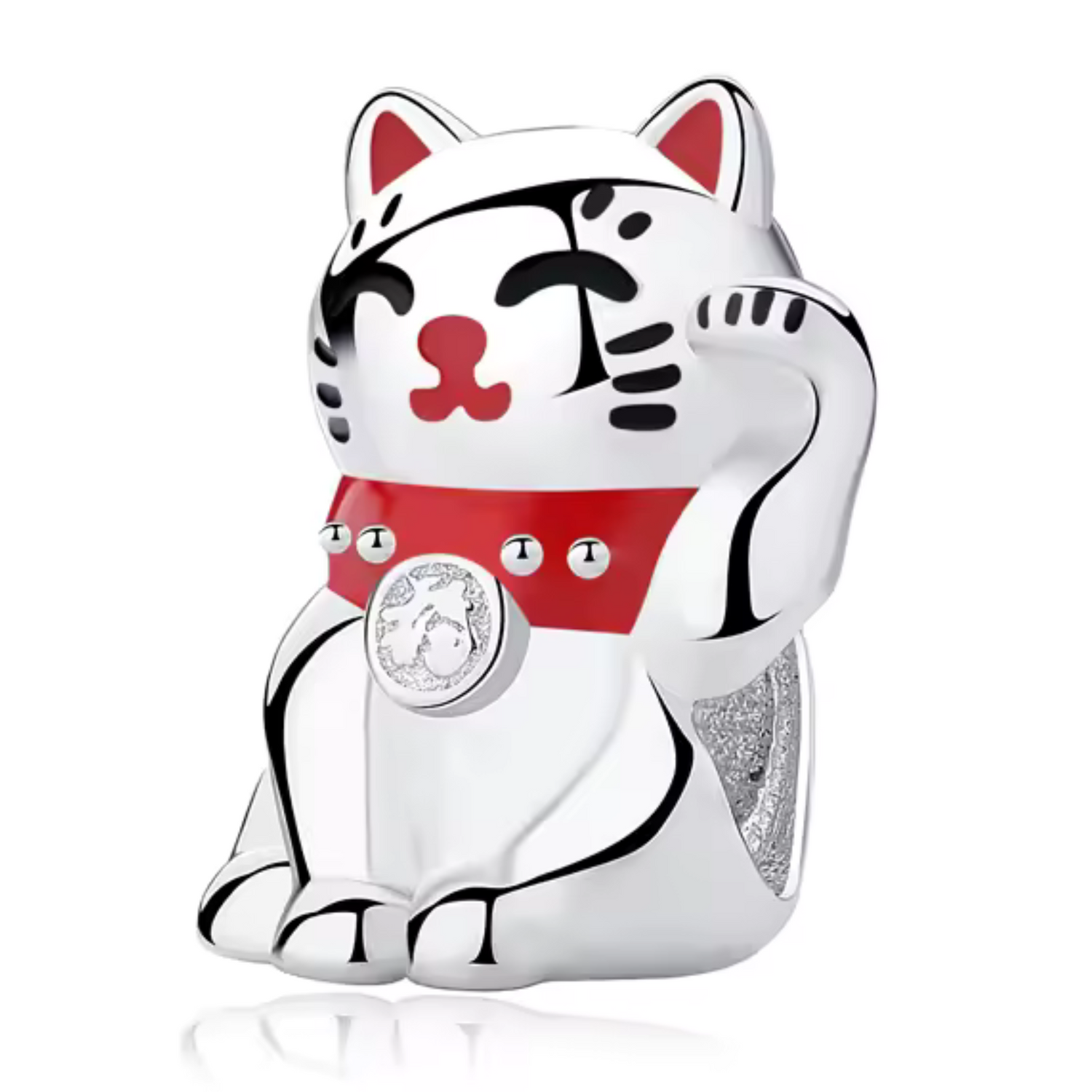 Charm Chat Chanceux – Symbole de Bonheur et de Fortune