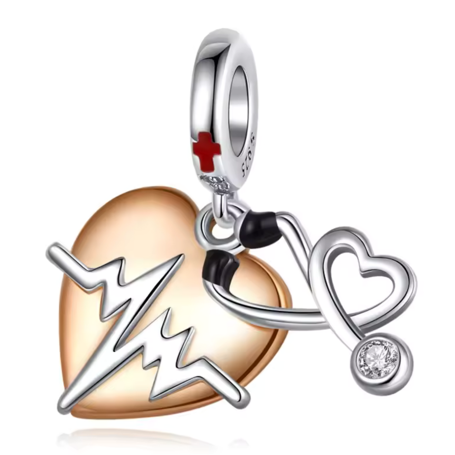 Charm cœur et stéthoscope