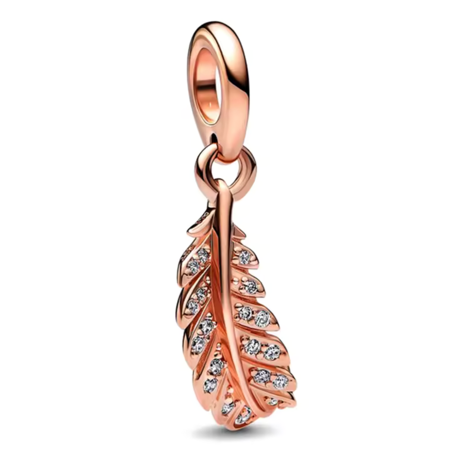 Charm Plume Or Rose – Élégance et Légèreté