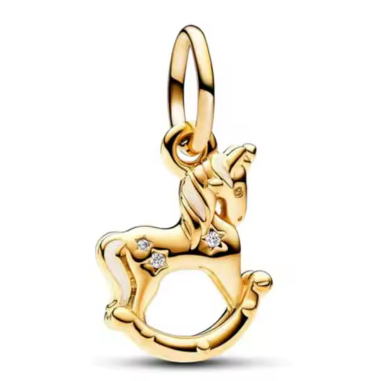Charm Pendentif - Cheval Doré à Bascule