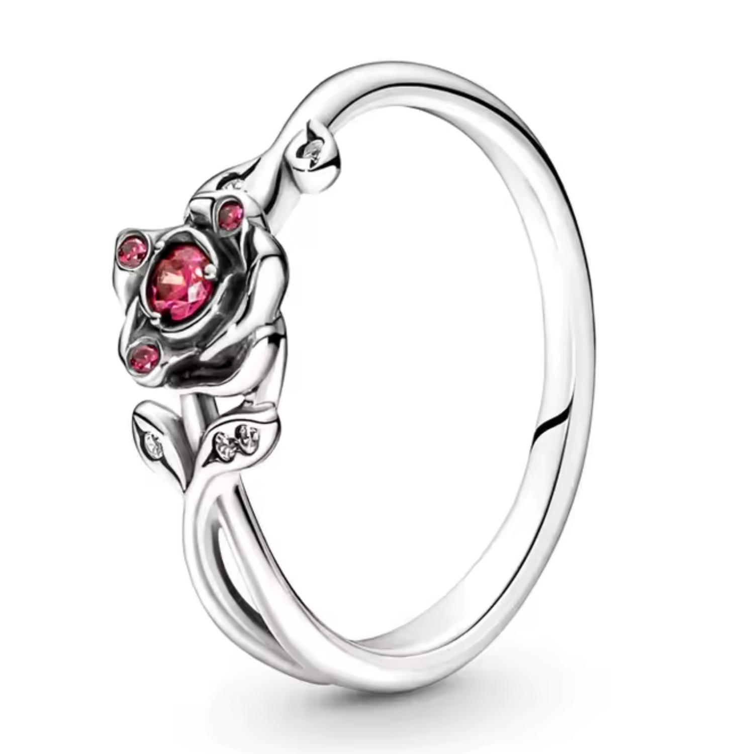 Bague Argentée Rose Enchantée – Magie et Amour Éternel