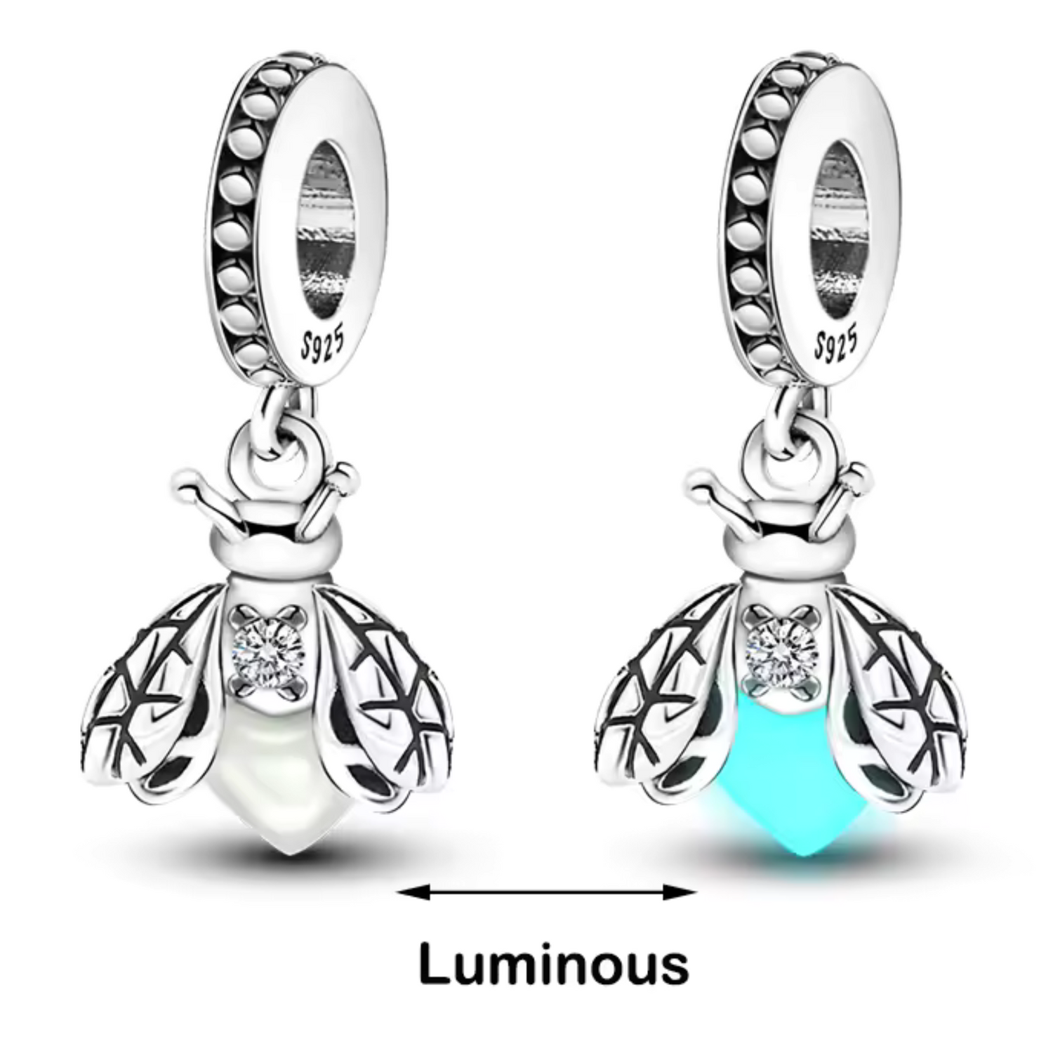 Charm Pendentif Luciole "Glow in the Dark"