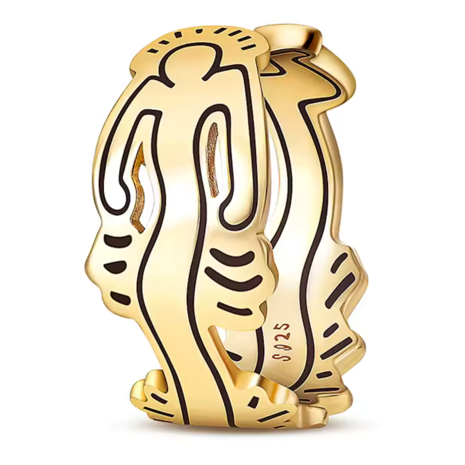Bague Dorée Keith Haring – Art et Élégance Urbaine
