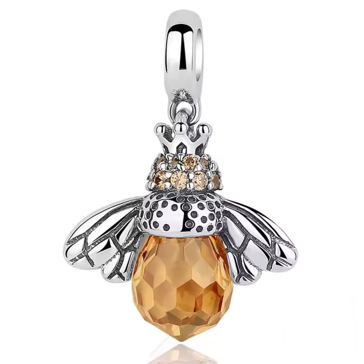 Charm - Abeille avec Pierre Orange