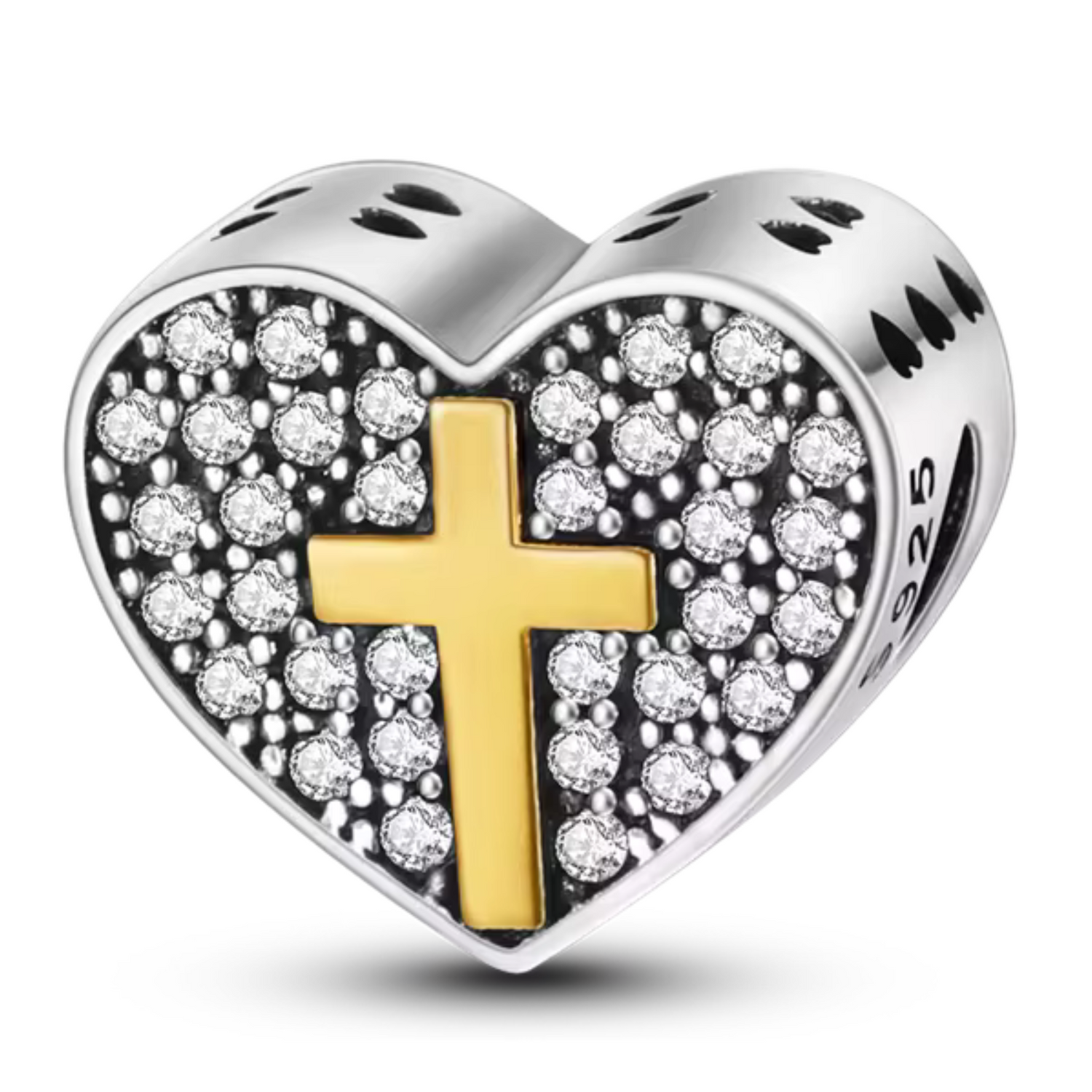 Charm Cœur avec Croix