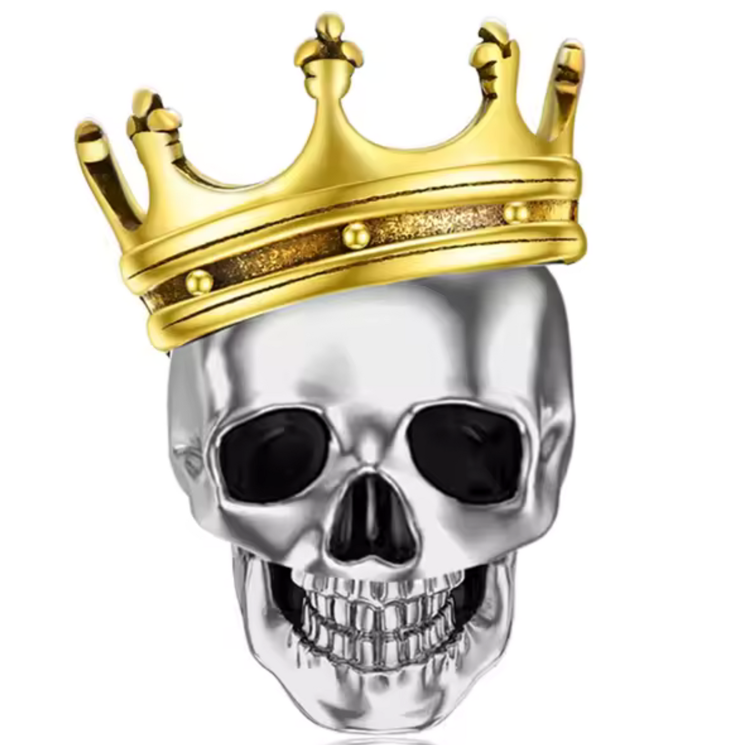 Charm Crâne avec Couronne Dorée