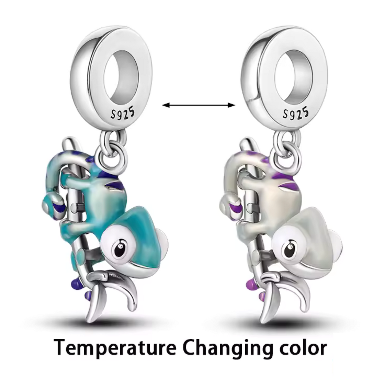 Charm Pendentif Caméléon – "Glow with Heat"