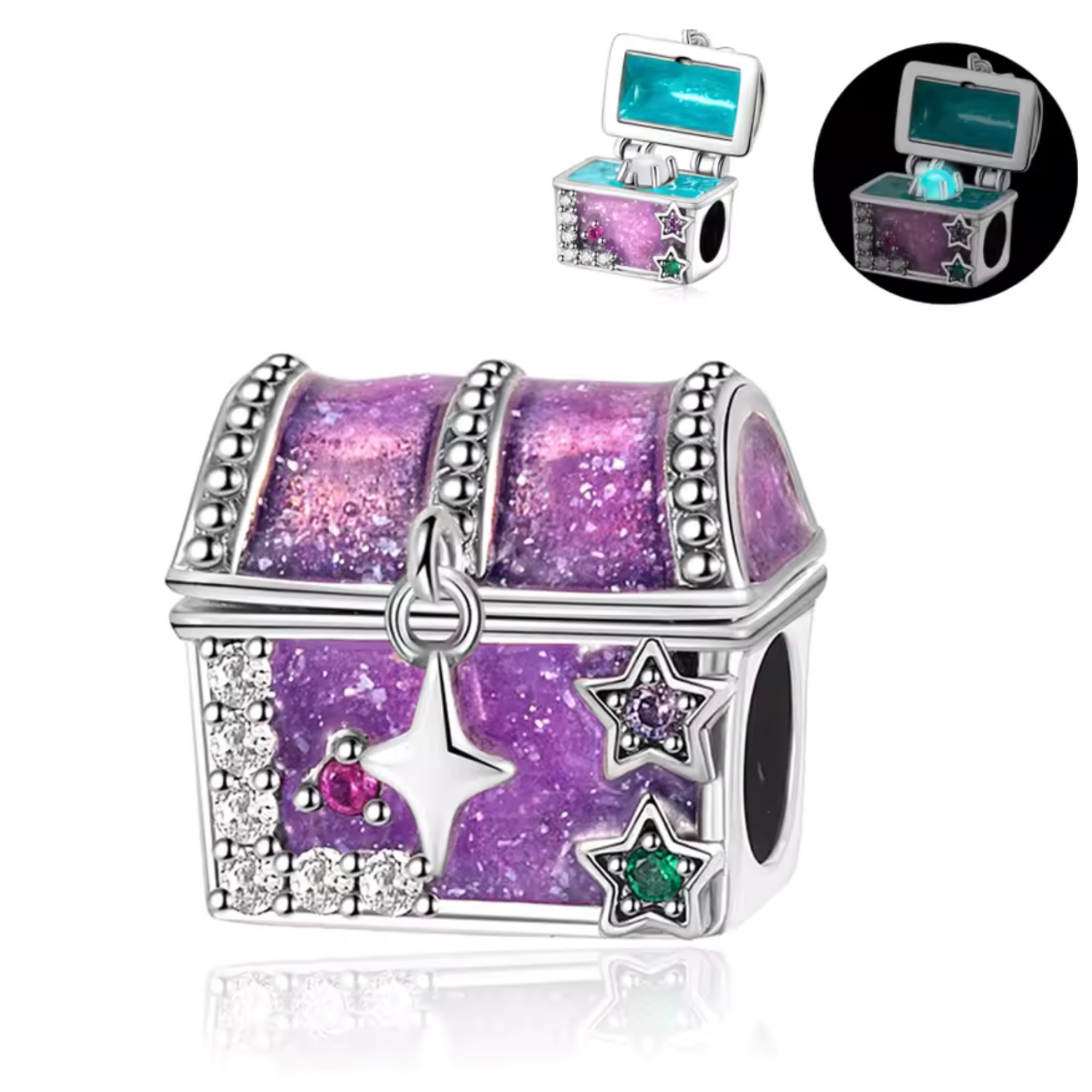 Charm Coffre au Trésor "Glow in the Dark"