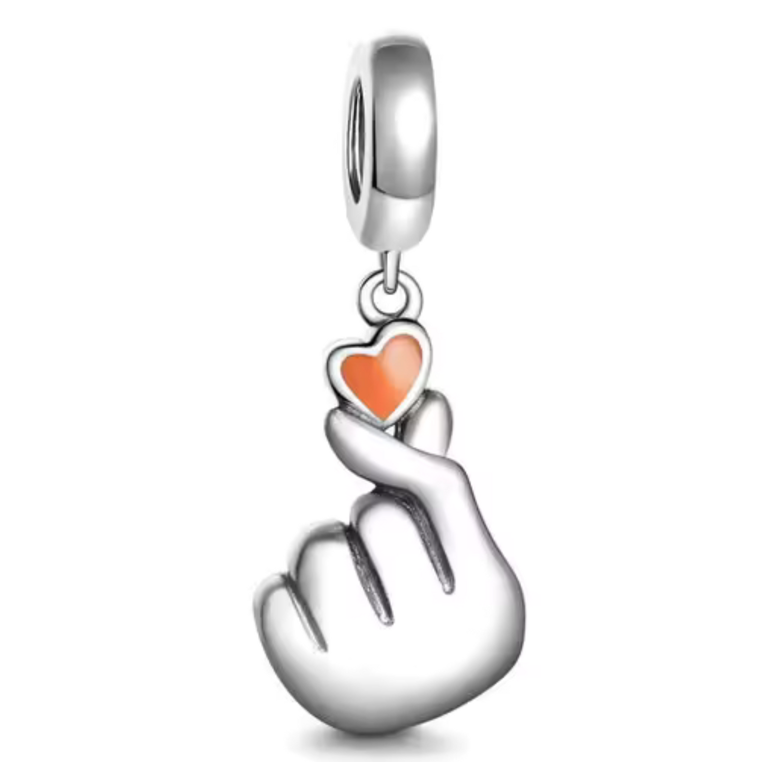 Charm Cœur Main Argent