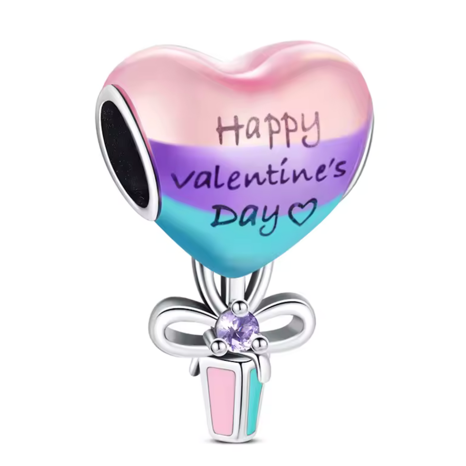 Charm Cadeau Cœur - Happy Valentine's Day