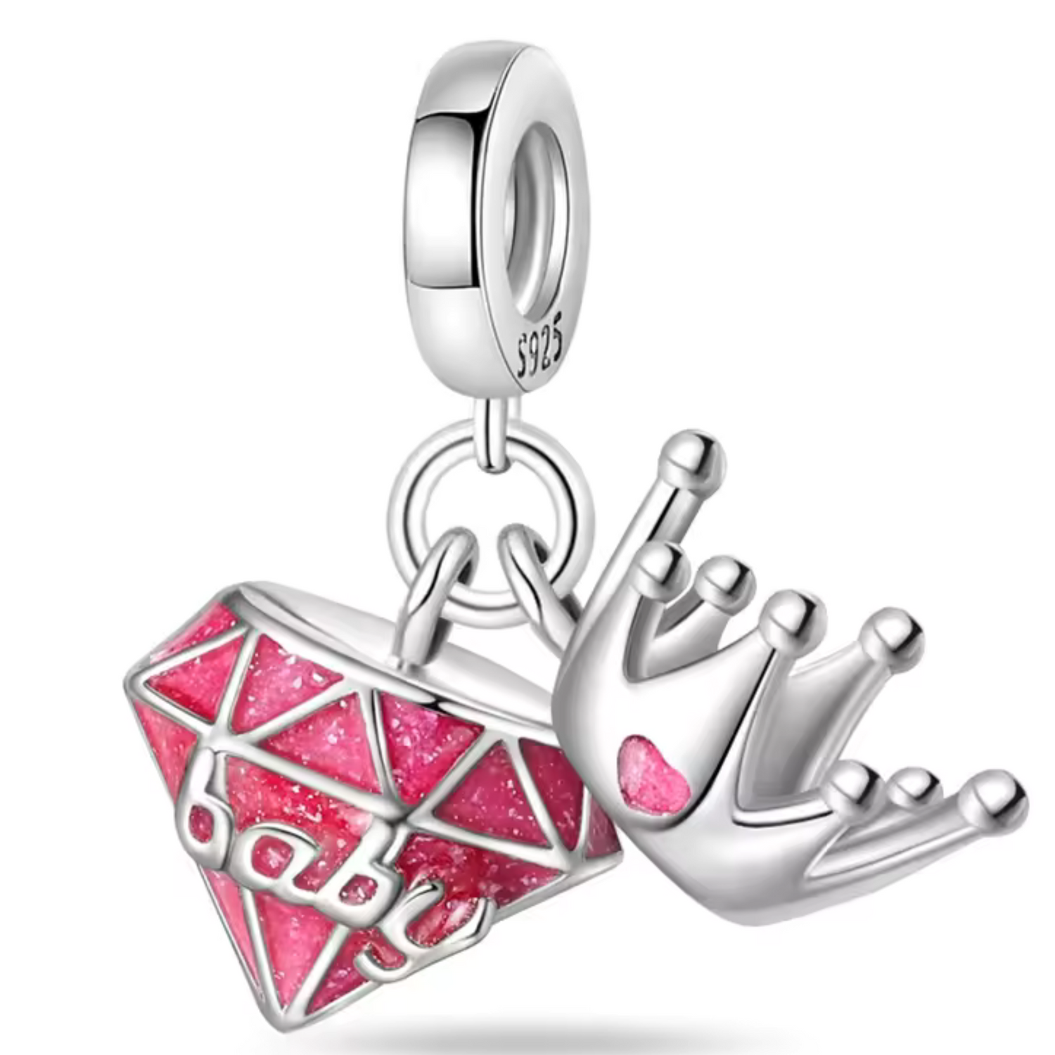 Charm Couronne avec Diamant