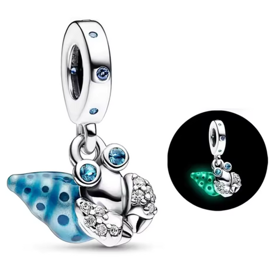Charm pendentif bernard-l’hermite - "Glow in the Dark"