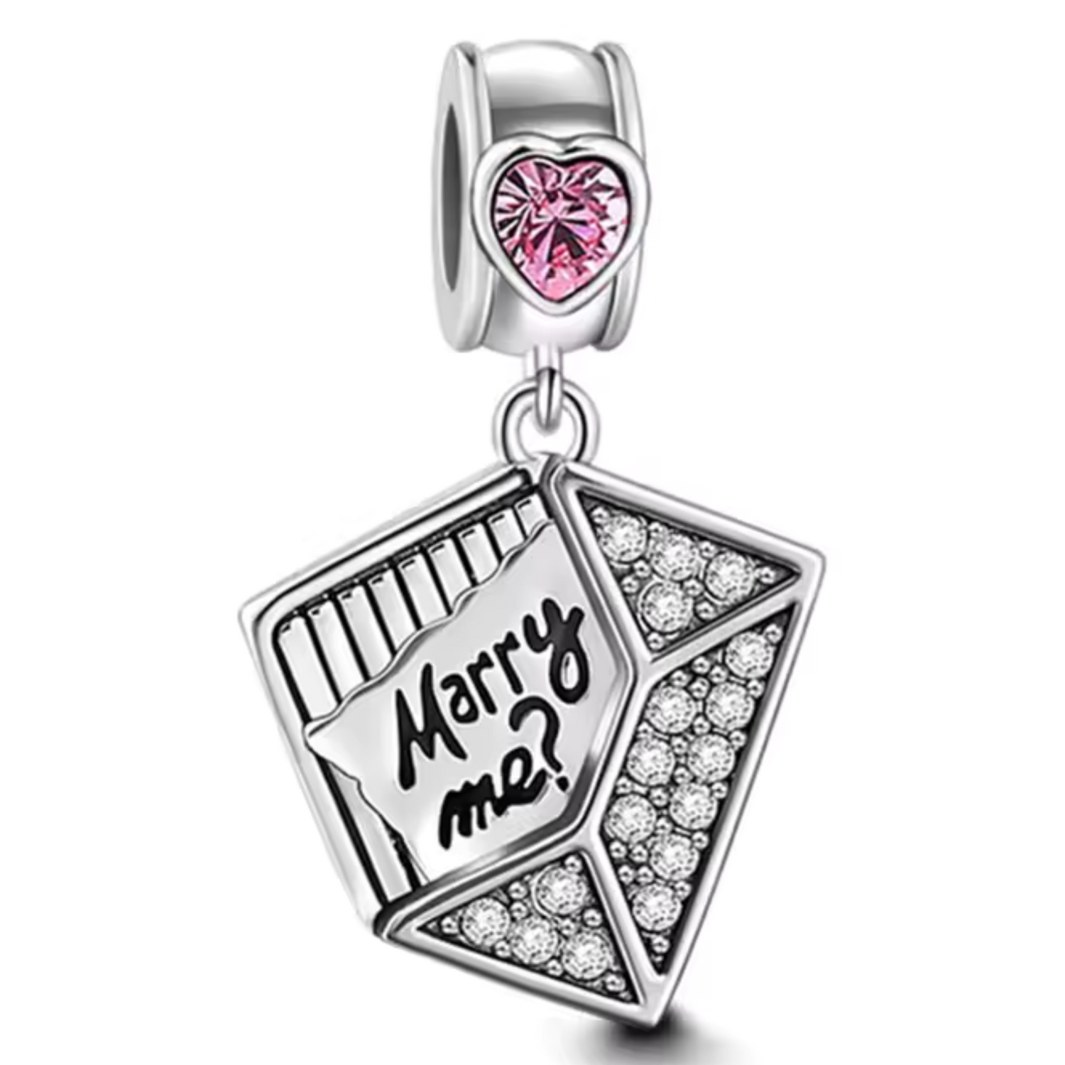 Charm Lettre "Marry Me" – Déclaration d'Amour et Élégance