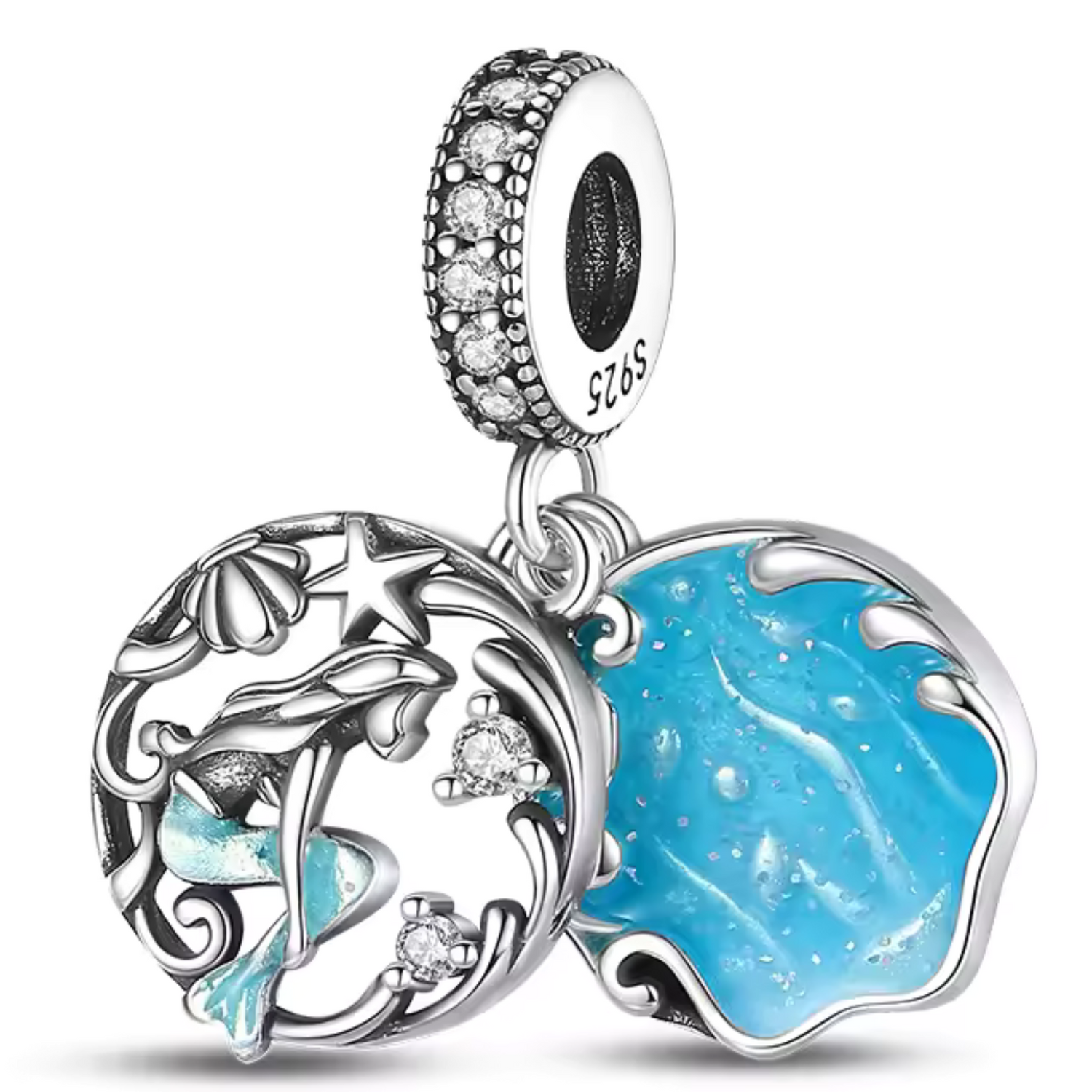 Charm Médaillon Sirène – Inspiration Ariel
